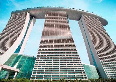 marina bay sands   view from bayfront ave